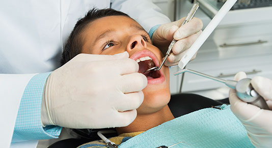 Patient at the dental office